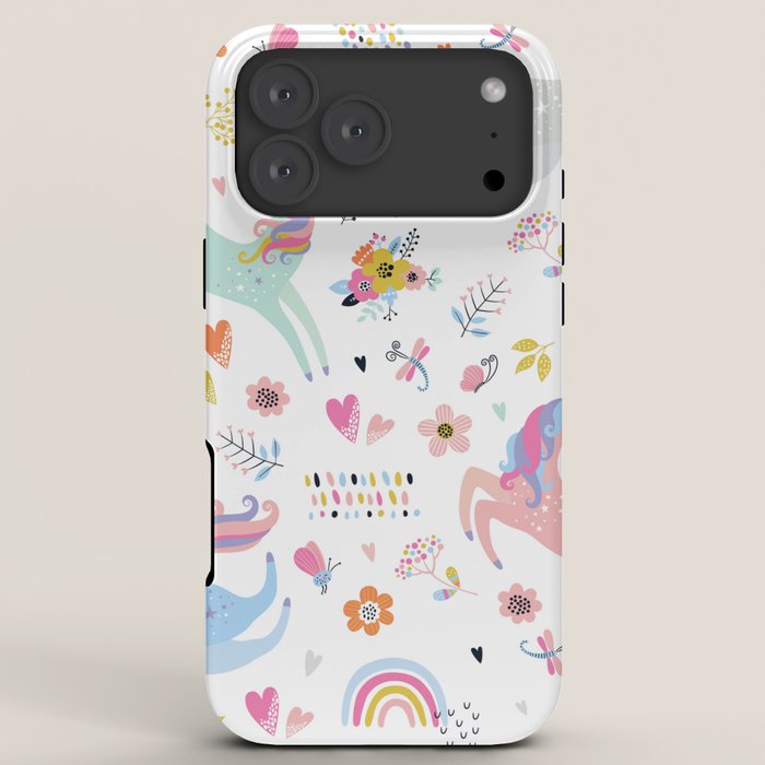 Magical Pastel Unicorn Floral iPhone Case Gallery Image 8