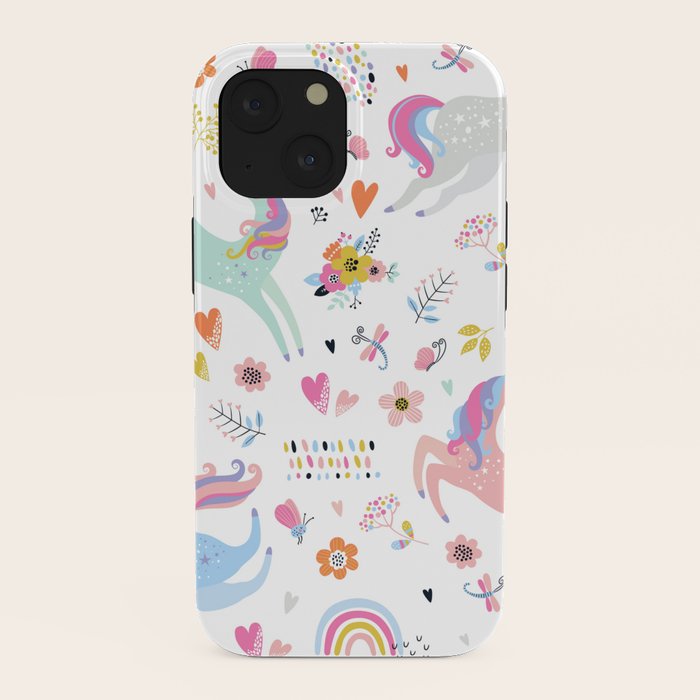 Magical Pastel Unicorn Floral iPhone Case Gallery Image 38