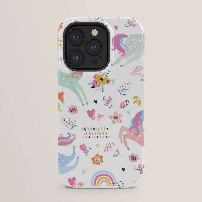 Magical Pastel Unicorn Floral iPhone Case Gallery Image 31