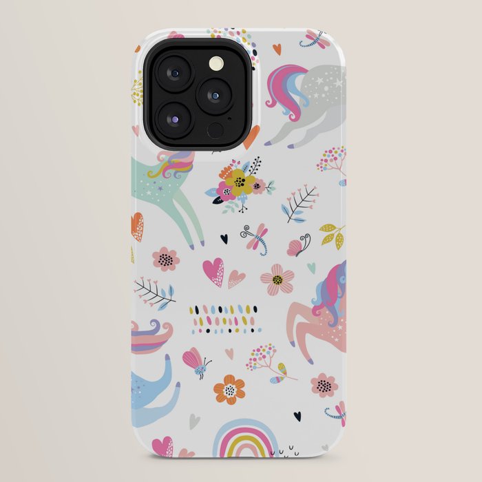 Magical Pastel Unicorn Floral iPhone Case Gallery Image 32