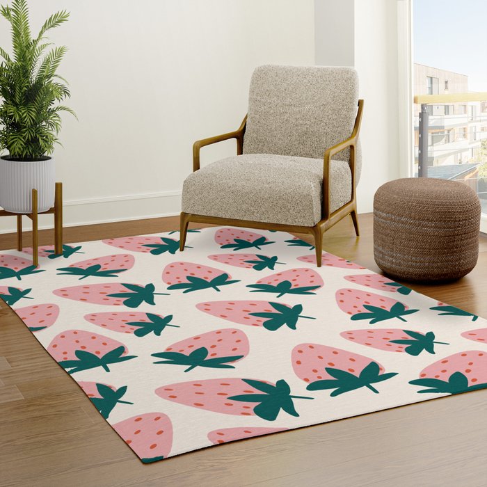 Cute Strawberry Rug Gallery Image 3