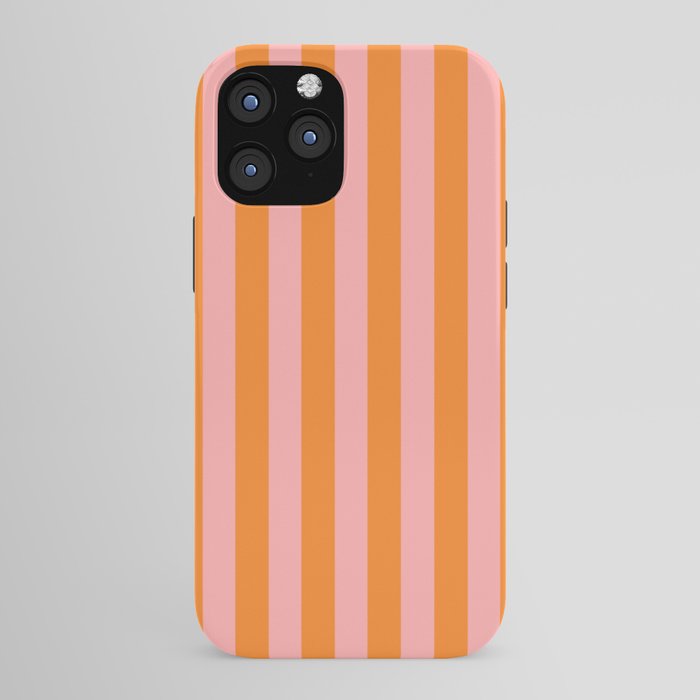 Bold Vertical Stripes Pattern (pink/orange) iPhone Case Gallery Image 43
