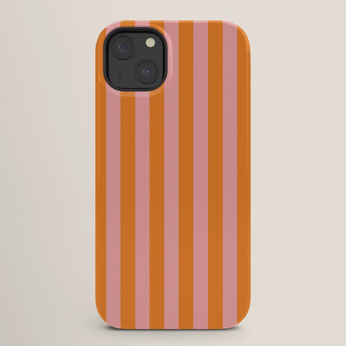 Bold Vertical Stripes Pattern (pink/orange) iPhone Case Gallery Image 26