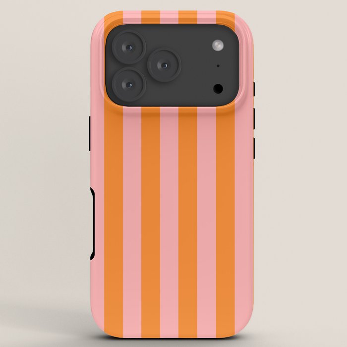 Bold Vertical Stripes Pattern (pink/orange) iPhone Case Gallery Image 7