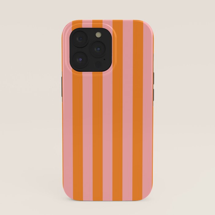 Bold Vertical Stripes Pattern (pink/orange) iPhone Case Gallery Image 39