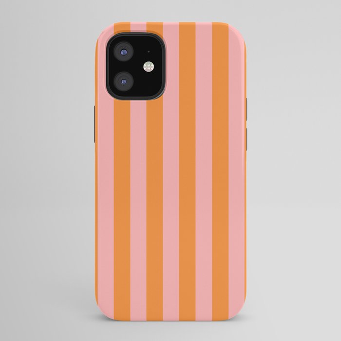 Bold Vertical Stripes Pattern (pink/orange) iPhone Case Gallery Image 42