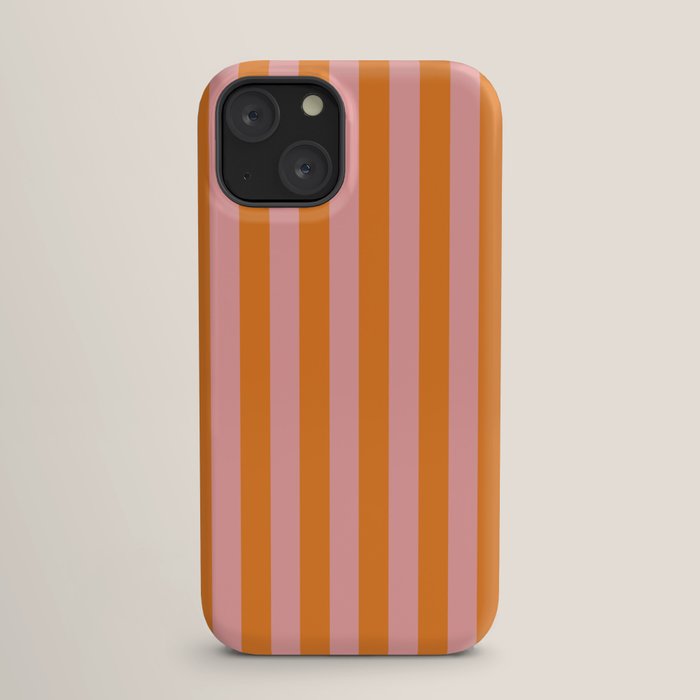 Bold Vertical Stripes Pattern (pink/orange) iPhone Case Gallery Image 17