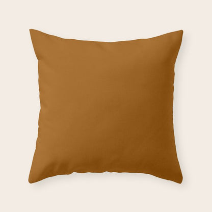 Burnt Orange Solid Color Throw Pillow Gallery Image 1