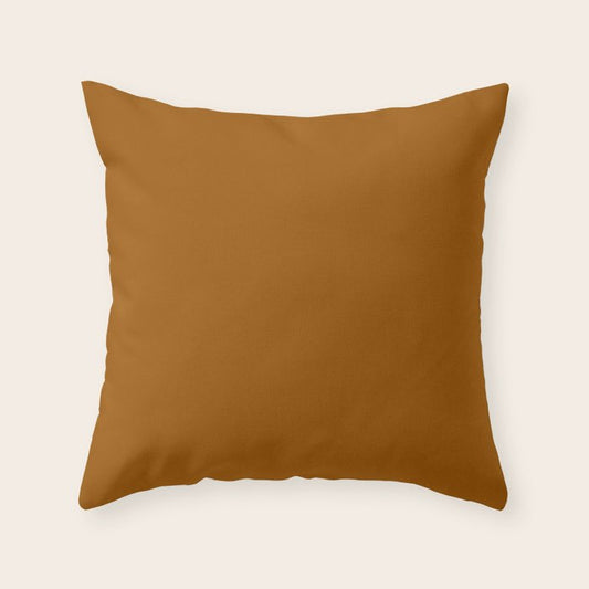 Burnt Orange Solid Color Throw Pillow Gallery Image 1