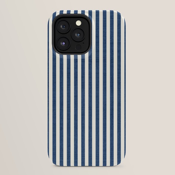 Pinstripe in Navy Blue iPhone Case Gallery Image 24