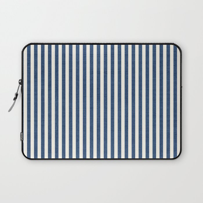 Pinstripe in Navy Blue Laptop Sleeve Gallery Image 1
