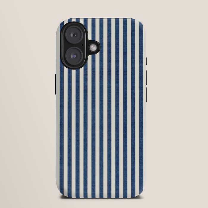 Pinstripe in Navy Blue iPhone Case Gallery Image 9