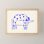 Blue Good Doggo Mini Art Print Gallery Image 1