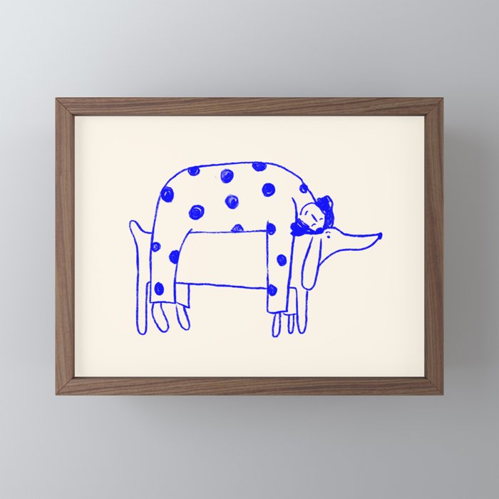 Blue Good Doggo Mini Art Print Gallery Image 2