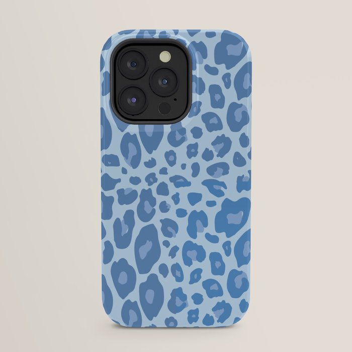 ultra bold leopard blue pastel iPhone Case Gallery Image 31