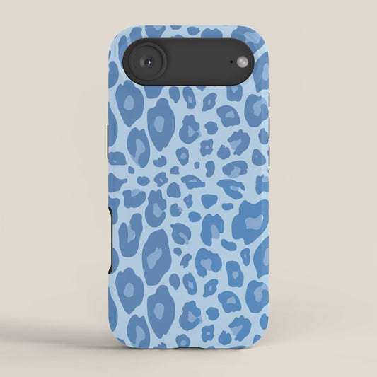 ultra bold leopard blue pastel iPhone Case Gallery Image 2