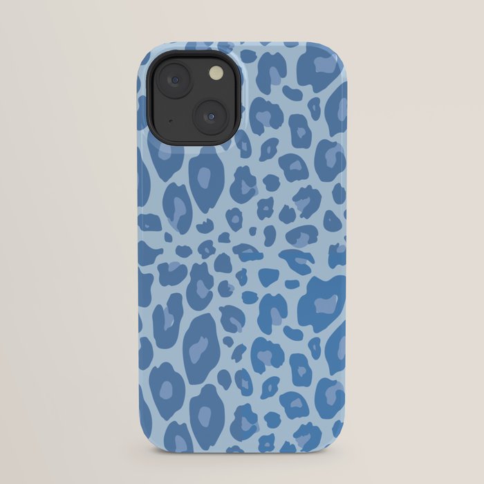 ultra bold leopard blue pastel iPhone Case Gallery Image 29