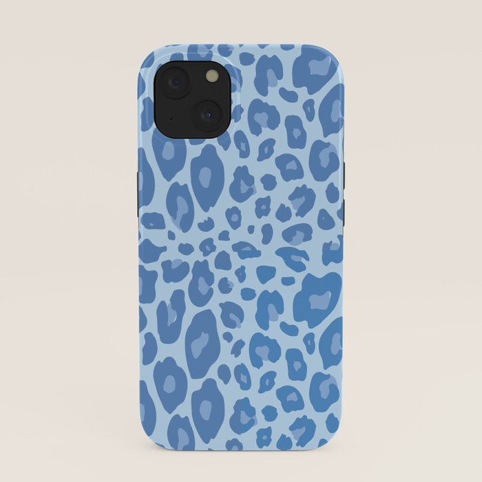 ultra bold leopard blue pastel iPhone Case Gallery Image 37