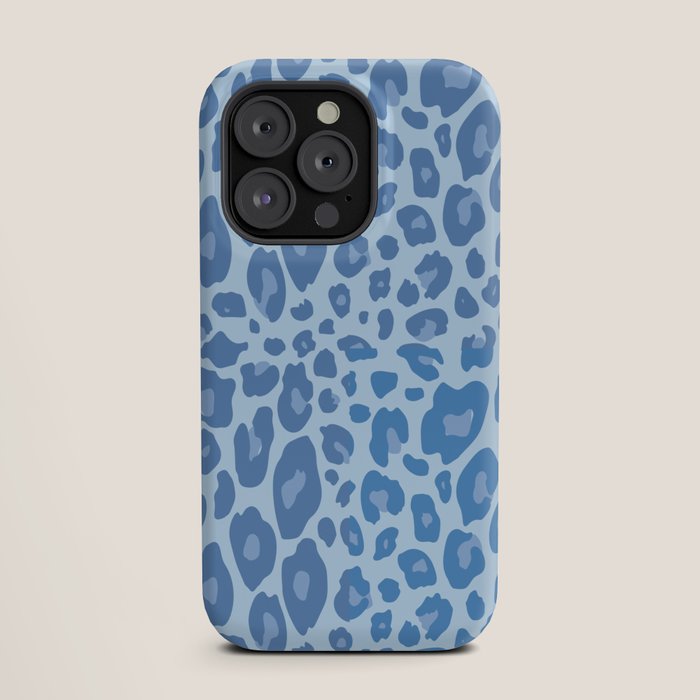 ultra bold leopard blue pastel iPhone Case Gallery Image 19
