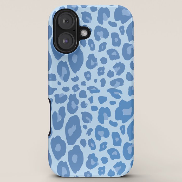 ultra bold leopard blue pastel iPhone Case Gallery Image 5