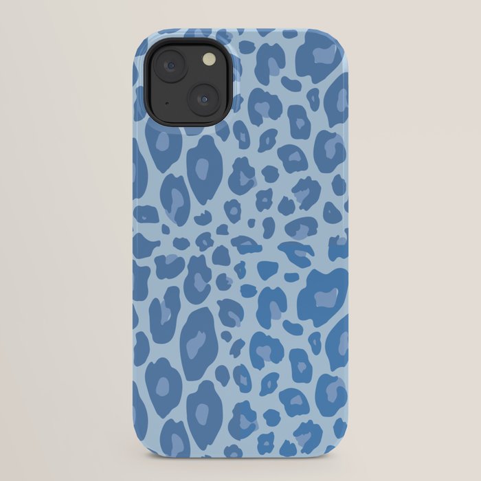 ultra bold leopard blue pastel iPhone Case Gallery Image 30