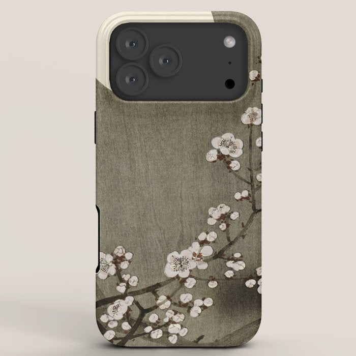 Blossoming plum tree at full moon - Vintage Japanese Woodblock Print Art iPhone Case Gallery Image 8