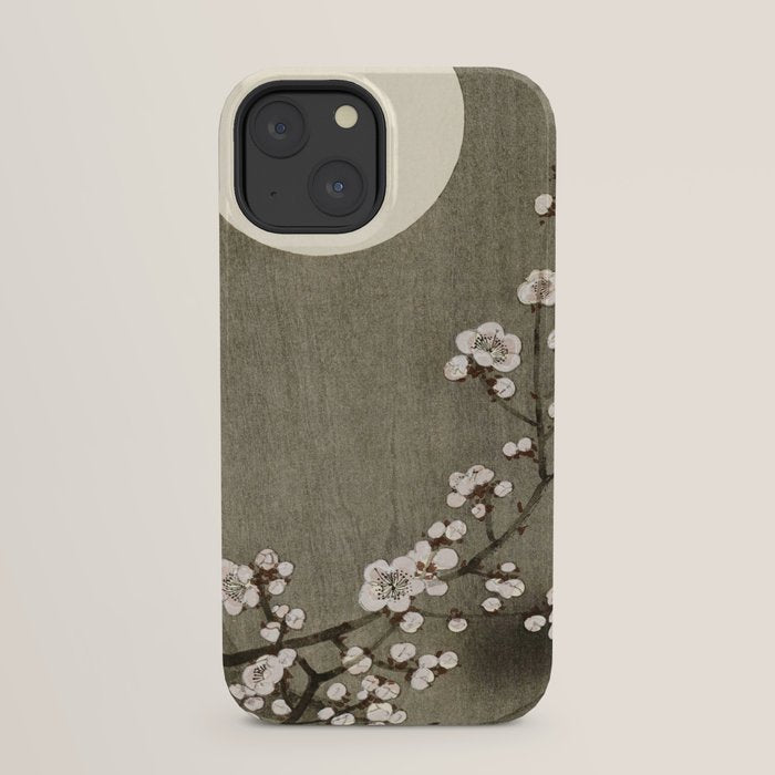 Blossoming plum tree at full moon - Vintage Japanese Woodblock Print Art iPhone Case Gallery Image 21