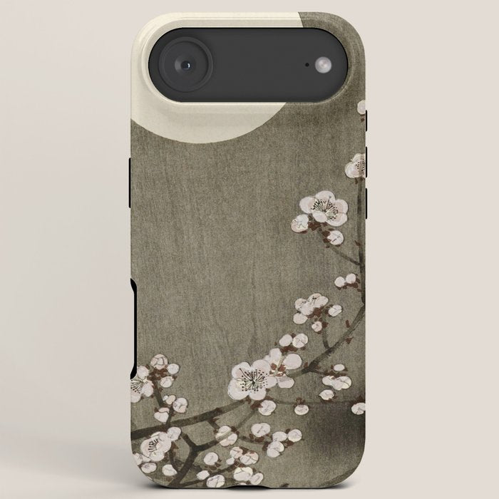 Blossoming plum tree at full moon - Vintage Japanese Woodblock Print Art iPhone Case Gallery Image 6
