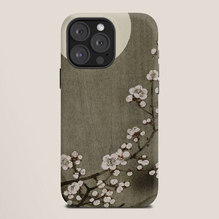 Blossoming plum tree at full moon - Vintage Japanese Woodblock Print Art iPhone Case Gallery Image 12