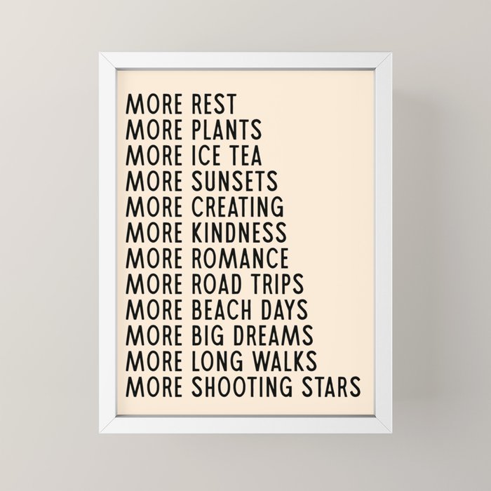 More - Modern Typography Print Mini Art Print Gallery Image 4