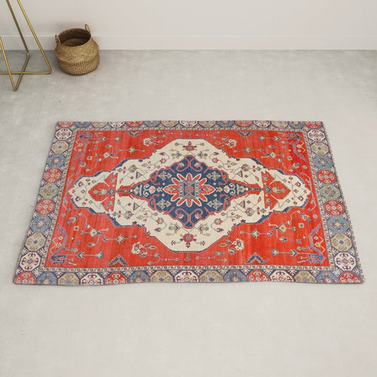 North And South Vine Red Medallion Kazak Persian Rug Rug Gallery Image 2