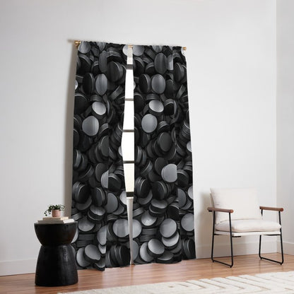 Hockey pucks Window Curtain Gallery Image 2