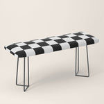 Checkered (Black & White Pattern) Bench Gallery Image 1