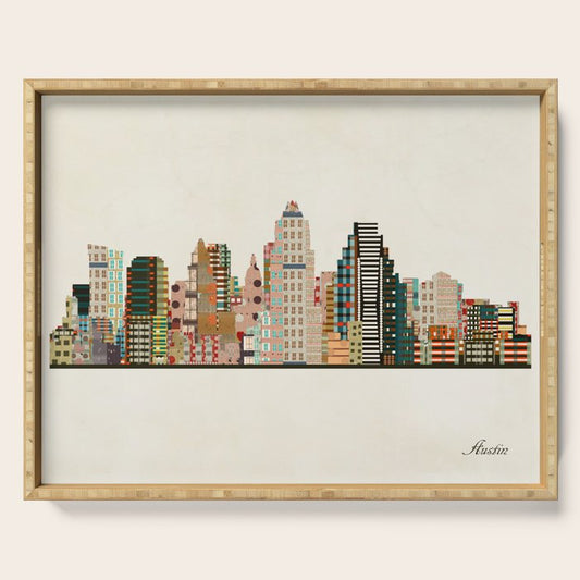 austin skyline Serving Tray Gallery Image 1