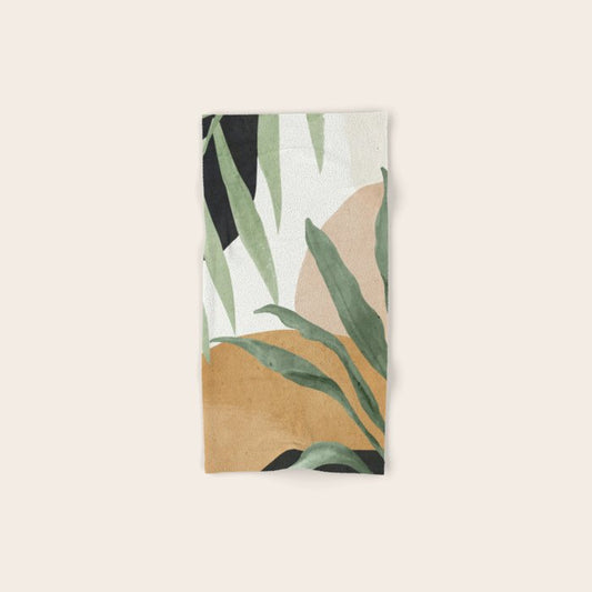 Abstract Art Tropical Leaves 4 Bath Towel Gallery Image 1