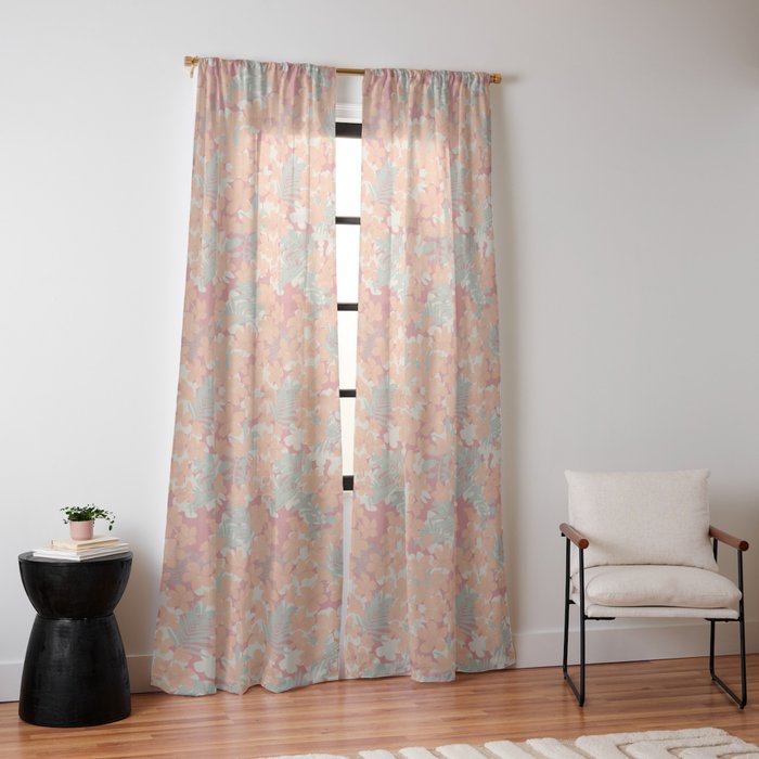 Exotic plumeria flowers A Window Curtain Gallery Image 10