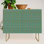 Colorful vintage flower art pattern Credenza Gallery Image 1