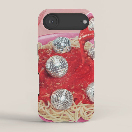 Spaghetti Disco Balls - Pink and Red iPhone Case Gallery Image 2