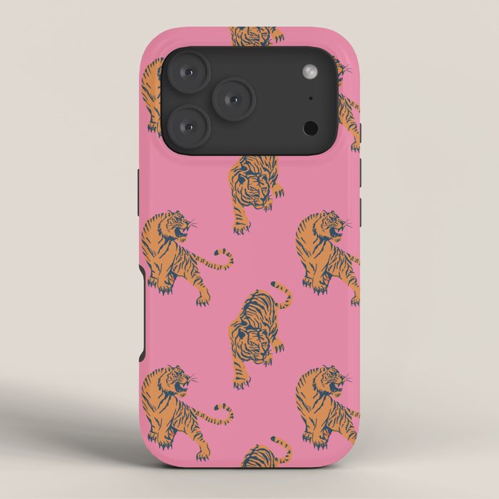 tiger print pink iPhone Case Gallery Image 3