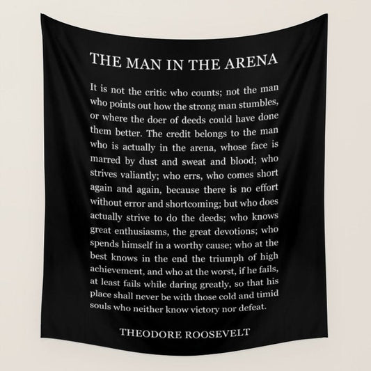 The-Man-In-The-Arena Wall Tapestry Gallery Image 2