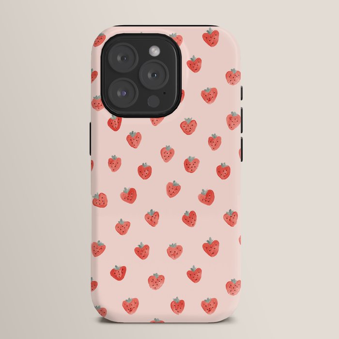 Strawberries on Pink iPhone Case Gallery Image 15