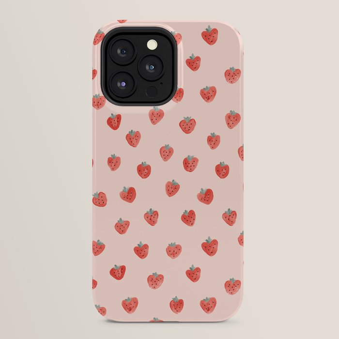 Strawberries on Pink iPhone Case Gallery Image 24