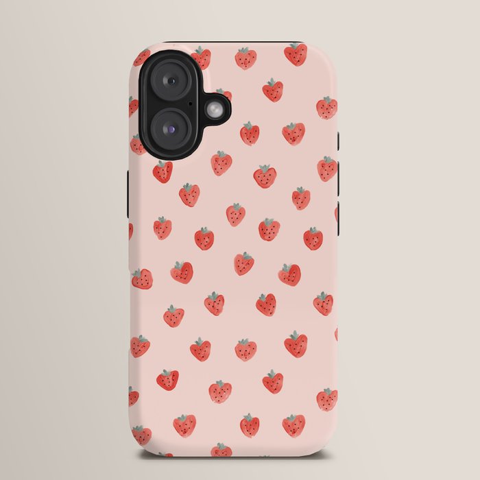 Strawberries on Pink iPhone Case Gallery Image 13