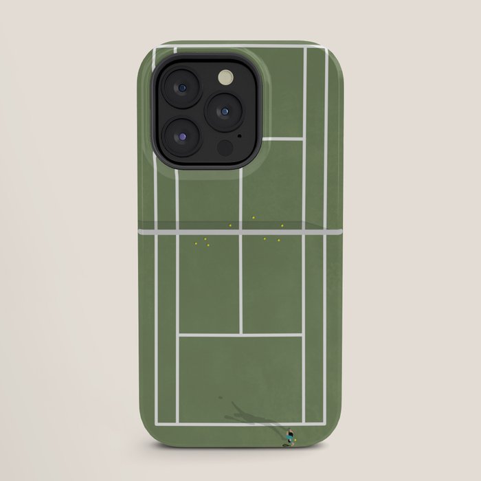 Tennis Court From Above | Illustration iPhone Case Gallery Image 27
