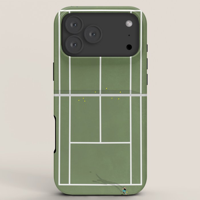 Tennis Court From Above | Illustration iPhone Case Gallery Image 8