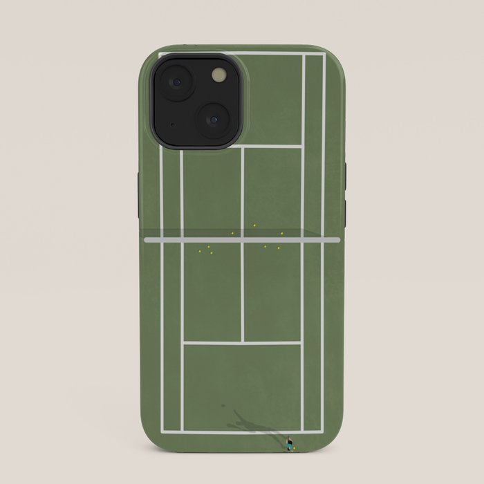 Tennis Court From Above | Illustration iPhone Case Gallery Image 33