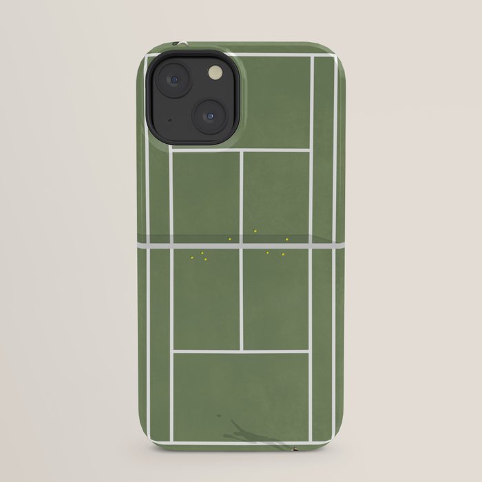 Tennis Court From Above | Illustration iPhone Case Gallery Image 21