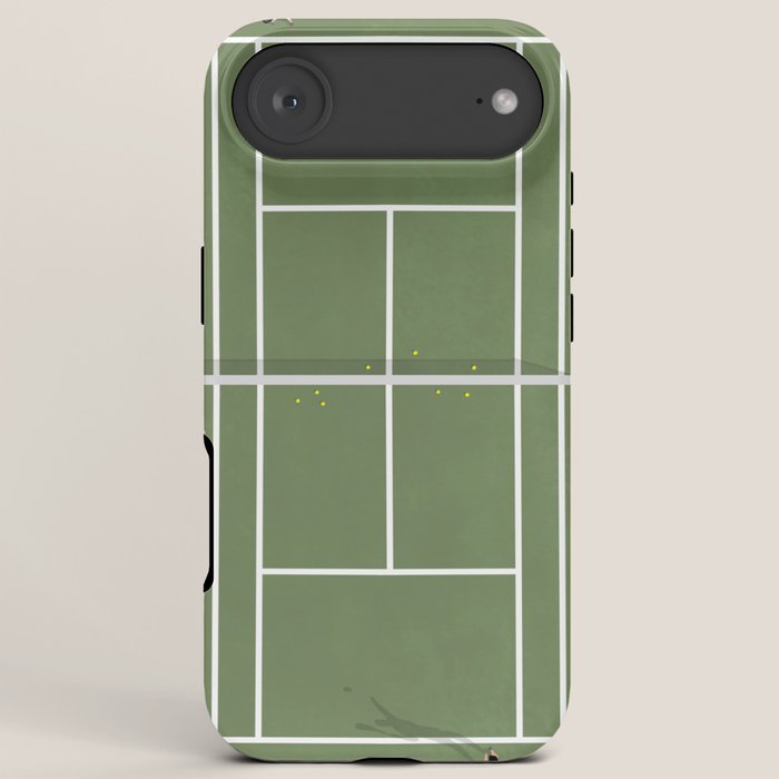 Tennis Court From Above | Illustration iPhone Case Gallery Image 6