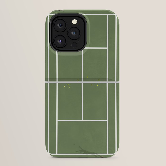 Tennis Court From Above | Illustration iPhone Case Gallery Image 32
