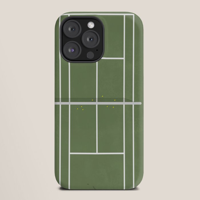 Tennis Court From Above | Illustration iPhone Case Gallery Image 20